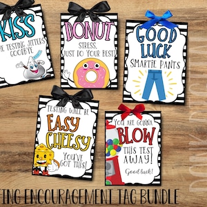 Testing Encouragement Tag BUNDLE-  Testing Encouragement- Encouragement Tag- Good Luck Student Tag-