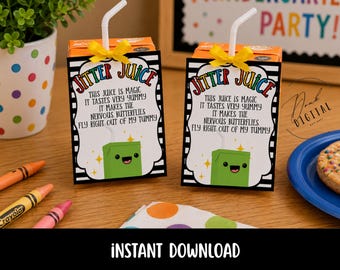 Jitter Juice Tag: First Day Jitters Gift (PDF)