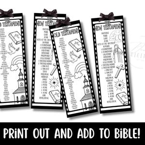 Bible Bookmarks: Old & New Testament Printable (PDF)