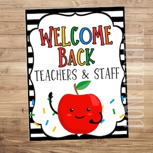 Welcome Back to School Sign- 8x10- Wall Decor- Classroom Poster- School Sign-