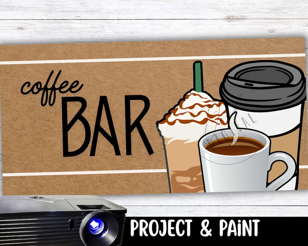 Paint Your Own Coffee Bar Banner: Pdf Download - Etsy