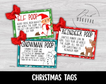 Christmas Poop Tag BUNDLE: Printable (PDF)