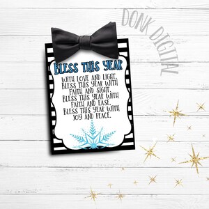 Bless thsi year- Happy New Year Tag- Church Favor- Sunday School- New Years Blessings