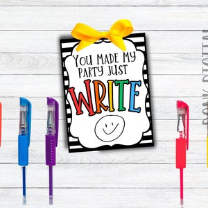 Sie haben meine Party nur SCHREIBEN-Geburtstags-Party-Bevorzugung-Tag-Bleistift-Tag-