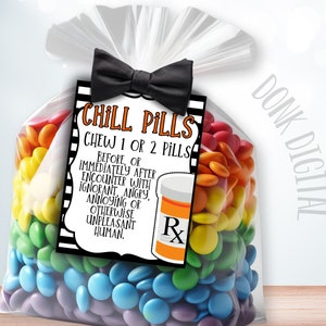 Chill Pills Tag- Funny Printable- Gag Gift- Gag Gift Tag-