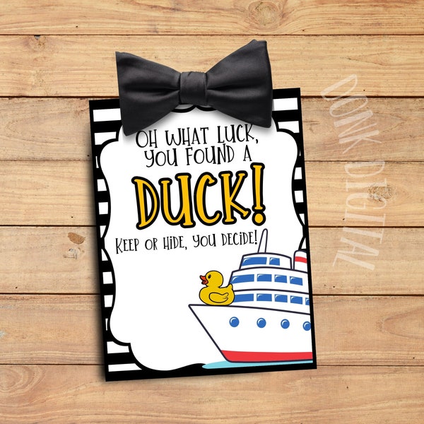 Cruise Duck Tags Etsy