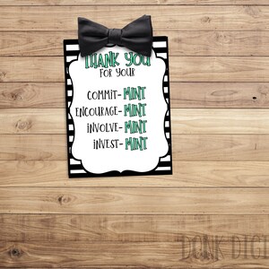 Mint Appreciation Gift Tag: Teacher/Employee Thank You (PDF)