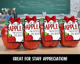 Apple Appreciation Gift Tag: Employee Thank You (PDF)