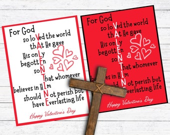 Bible Verse Valentine's: Christian Printable Cards (PDF)