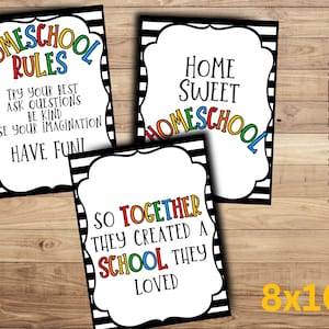 HOMESCHOOL sign bundle- Homeschool decor - Homeschool Printables - Classroom Decor