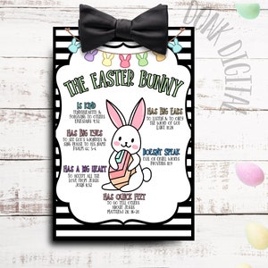 Easter Bunny Printable Tags: Bible Verse Easter Handout (Digital Download)
