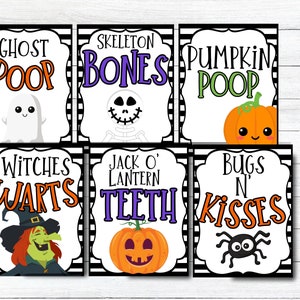 Halloween Candy Favor Labels - Halloween Table- Candy Labels- Halloween Party Favor - Halloween Candy Tags