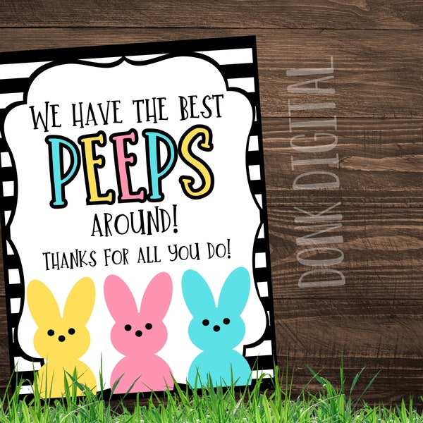 Easter Candy  Employee Appreciation-Easter Sign -Staff Appreciation-PTO PTA Themes