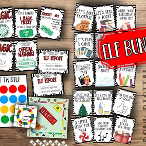 Paquet de kit elfe- Elf Prop Bundle- Elf Note Imprimable- Tradition de Noël- Je suis de retour- accessoires elfe- Arrivée elfe- Tradition elfe
