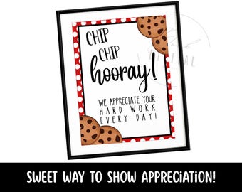 Cookie Appreciation Sign: (Printable PDF)
