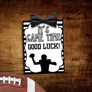 It&#39;s GAME TIME- Football Favors- Team Gift Tag- Team Appreciation - football gift tag