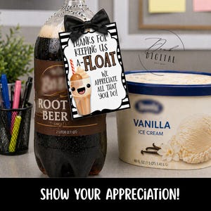 Root Beer Float Appreciation Tag: printable (PDF)
