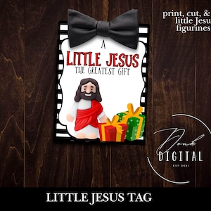 Christmas Little Jesus Gift Tags: Church Printable (PDF Download)