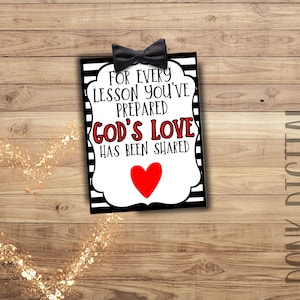 God's Love Tag - Sonntagsschule zum Ausdrucken - Kirche zum Ausdrucken - religiöse Tags - Sonntagsschullehrer Wertschätzung