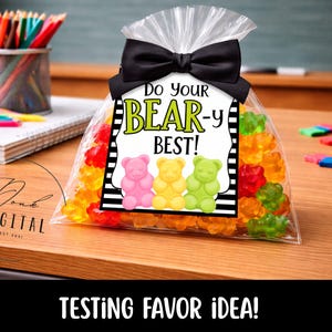 Do Your BEARY Top Testing Tags | Student Motivation (Printable PDF)
