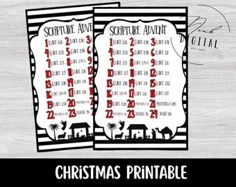 Christmas Scripture Advent: printable (PDF)