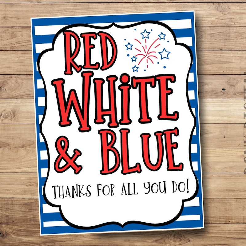 Red White and Boom Tag - Etsy