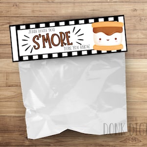 Jesus te ama - Sacola de S&#39;more - Imprimível para Escola Dominical (PDF)