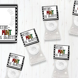 Retirement Mint Favor Tags: &quot;Retire-MINT is Sweet!&quot; (PDF)