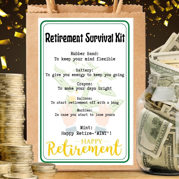 Retirement Survival Printable - Etsy
