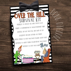 Over the Hill Survival Kit- Birthday Survival Kit - Old Surival Kit