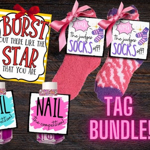 Competition tag bundle- Cheer Competition- Gymnastics Competition- Team Gift Bundle