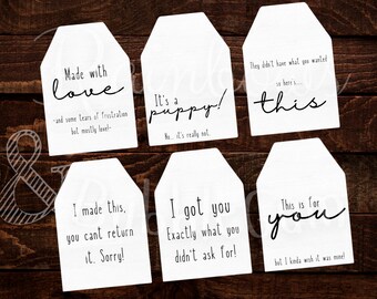 Funny Gift Tags | Etsy