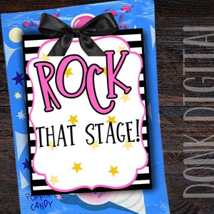 ROCK that stage- Tagi na szczęście- Plik PDF do natychmiastowego pobrania- Tagi na prezenty dla zespołu- Prezent na konkurs