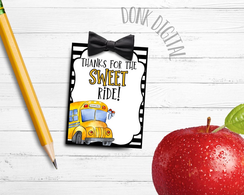 Bus Driver Gift Tag: Printable (PDF) - Etsy