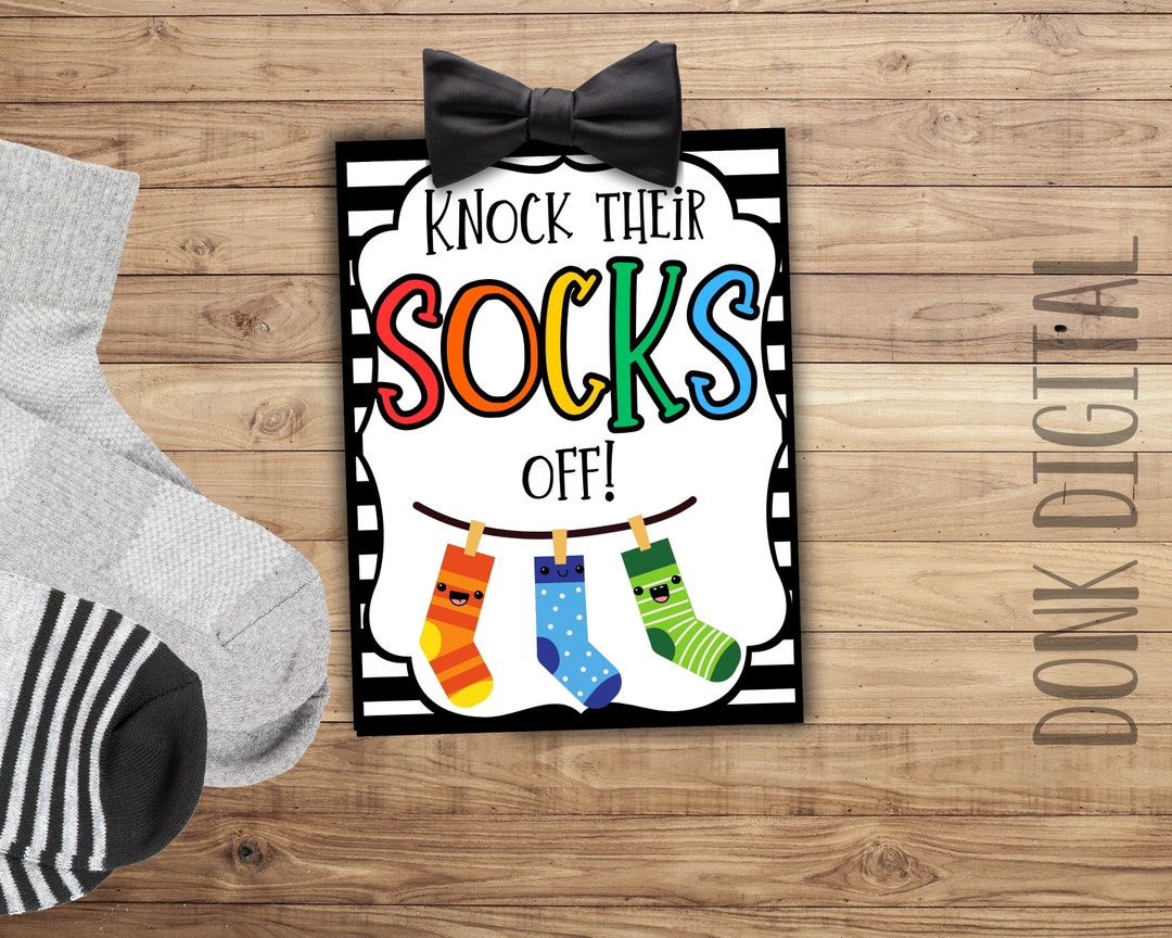 Knock Their Socks Off- Cheerleading Good Luck Favor Tags- PDF File ...