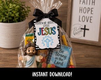 Everyone needs a little JESUS tags: printable (PDF)