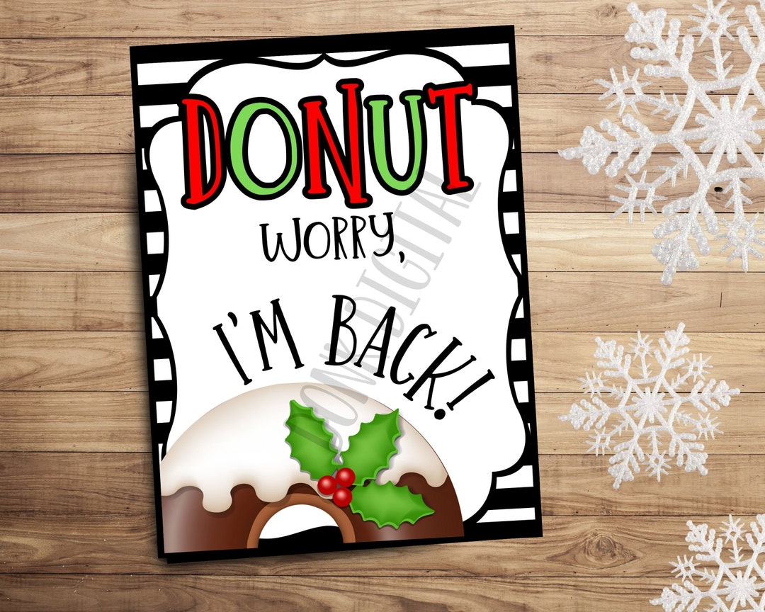 Donut Worry I #39 M BACK Elf Notes Elf Note Printable Christmas Tradition I Donut Worry I #39 M BACK Elf Notes Elf Note Printable Christmas Tradition I