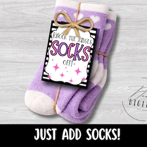 Etiquetas de regalo "Knock the Judges SOCKS Off": imprimibles (PDF)