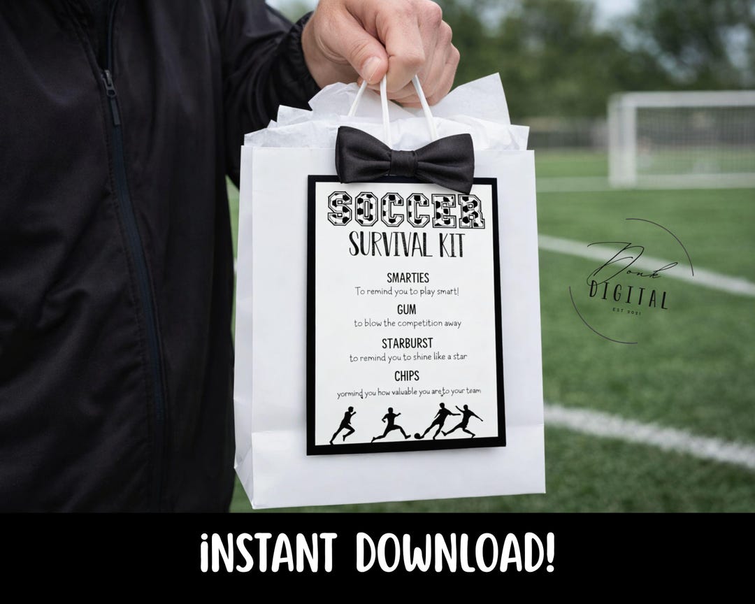 Soccer Survival Kit Printable – Team Gift Tags (instant Download) - Etsy