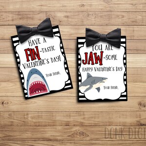 Shark Valentine&#39;s Day Cards: Printable Classroom Valentines (PDF)