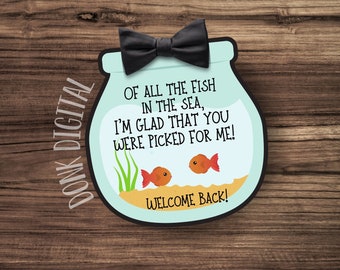 Welcome Back Fish Tag: Student Gift (Printable PDF)