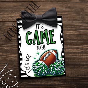 It&#39;s game day- Good luck tag - Team Gift Tags- Competition Gift- game day treat tag- Cheerleading tag