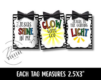 Faith Based Glow Stick Tags: (PDF Printable)