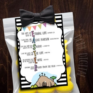 Easter Bible Verse Printable Tags: Religious Story (PDF)