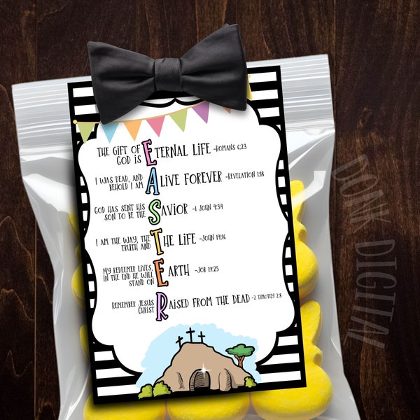 Easter Bible Verse Story- Easter- Religious Easter- Sunday School Printable - Preaching -