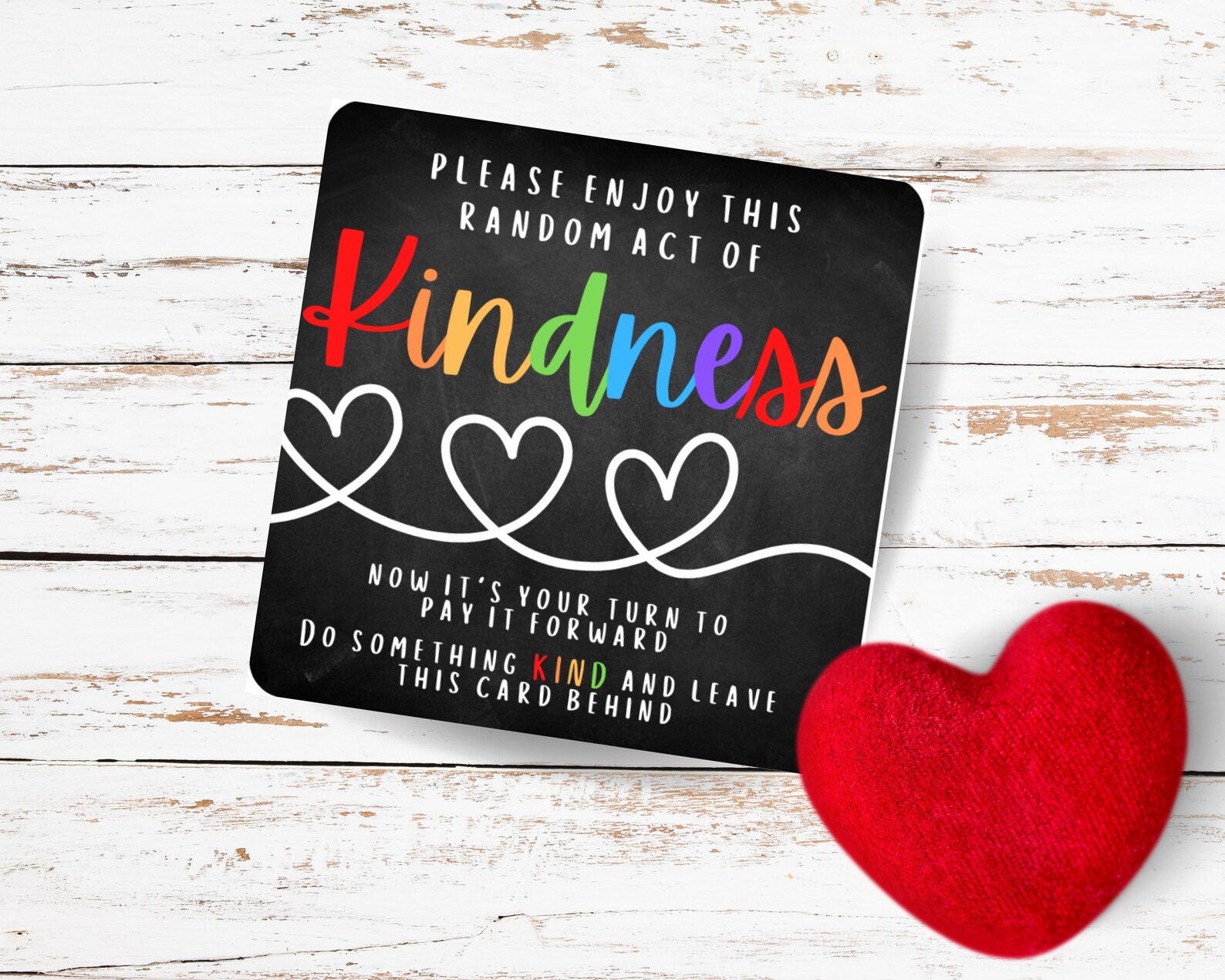 Kindness Tag Kindness Card Pass It on Printable Be - Etsy