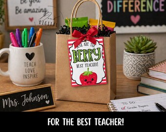 Cadeaukaartje BERRY beste leraar: afdrukbaar (pdf)