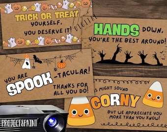 Paint-Your-Own Halloween Appreciation Banner | Printable Kraft-Style Templates | DIY Classroom, Church, or Event Décor
