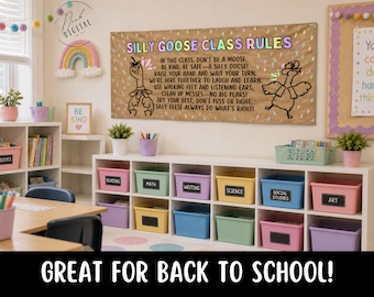 Goose Classroom banner: paint and project (PDF Download)