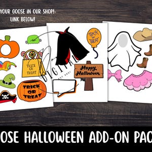 Monthly Props Add-On for the Printable Class Goose | 3 Pages of Halloween themed outfits